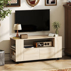 Meuble TV sur roulettes 102 cm, jusqu'à 42 pouces, 2 tiroirsjmπ0O0¨9OPN