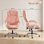 Chaise Bureau Ergonomique, Inclinable, Rose