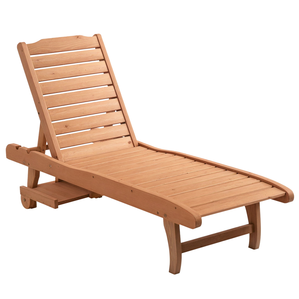transat Style Colonial, Dossier réglable, 3 Positions roulettes Bois Sapin