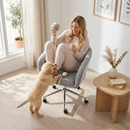 Chaise Bureau Ergonomique, Dossier Incurvé, Gris