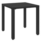 Table de jardin carrée, cadre en métal,noir