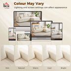 Canapé d'angle 256 cm avec méridienne, canapé-lit 3 places, beige