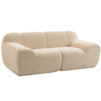 Canapé 2 Places, 174cm, Entièrement Compressé, Beige
