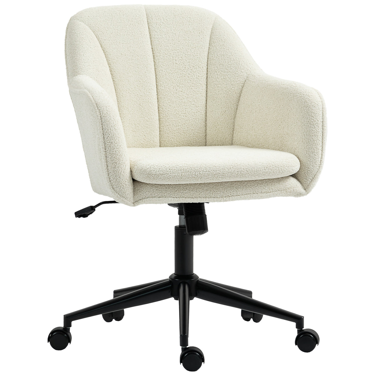 Chaise de bureau, ergonomique, pivotante, fonction de bascule, beige