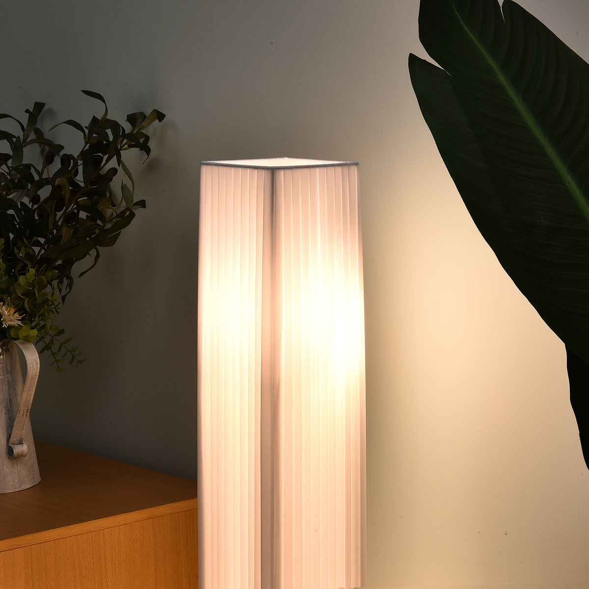 Lampadaire / lampe, Style Moderne avec Interrupteur Acier Blanc