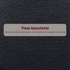 Lot de 2 tabourets de bar en tissu, dossier courbé, repose-pieds, 49x52x95cm, noir