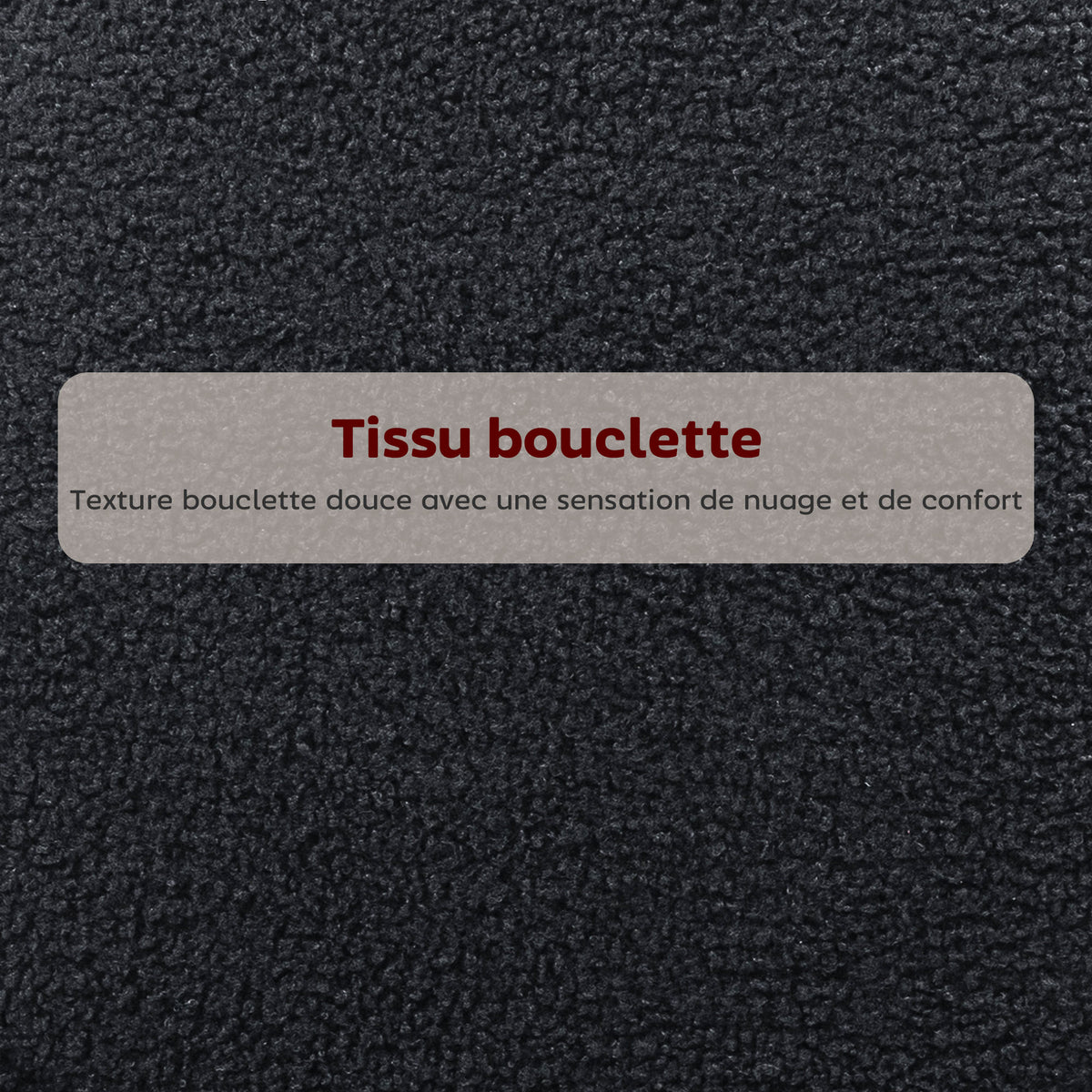 Lot de 2 tabourets de bar en tissu, dossier courbé, repose-pieds, 49x52x95cm, noir