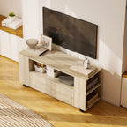 Meuble TV sur roulettes 102 cm, jusqu'à 42 pouces, 2 tiroirsjmπ0O0¨9OPN