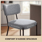 Lot de 2 tabourets de bar, repose-pieds, 49 x 53 x 93 cm, gris