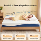 Matelas 140x190cm, 2 personnes, mousse à mémoire de forme