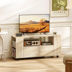Meuble TV sur roulettes 102 cm, jusqu'à 42 pouces, 2 tiroirsjmπ0O0¨9OPN