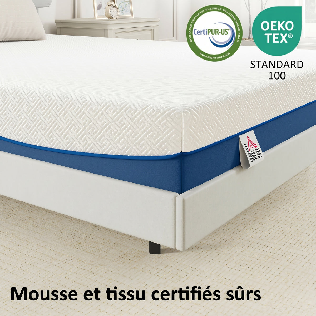 Matelas 140x190cm, 2 personnes, mousse à mémoire de forme