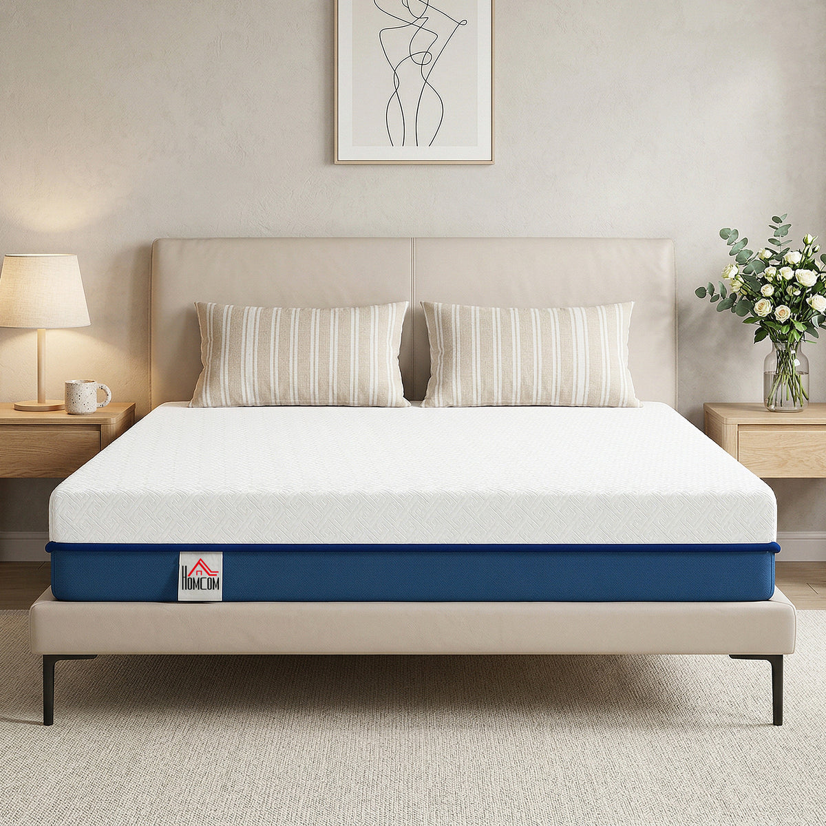 Matelas 140x190cm, 2 personnes, mousse à mémoire de forme