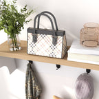 Meuble d'entrée 2-en-1 porte-manteau mural + banc à chaussures, 75x30x50cm blanc et chêne