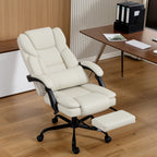 Chaise Bureau Ergonomique, 65x67x111-119cm, Beige