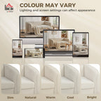 Canapé 2 places en velours, 160 cm, coussin épais à ressorts, beige