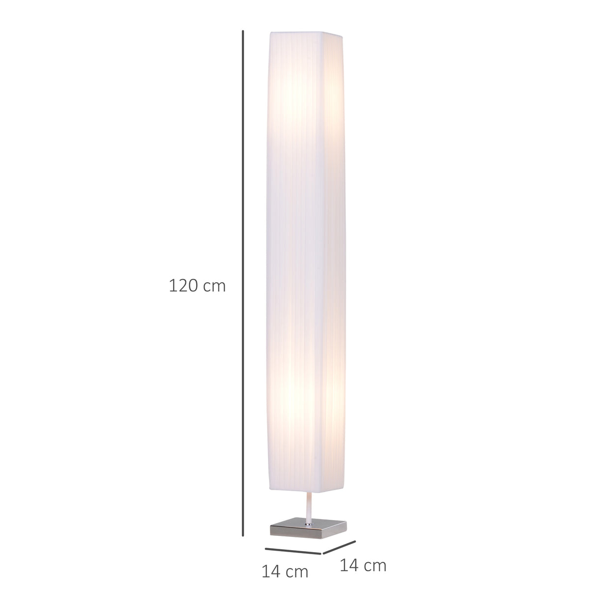 Lampadaire / lampe, Style Moderne avec Interrupteur Acier Blanc