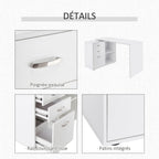 Bureau d'angle droit modulable