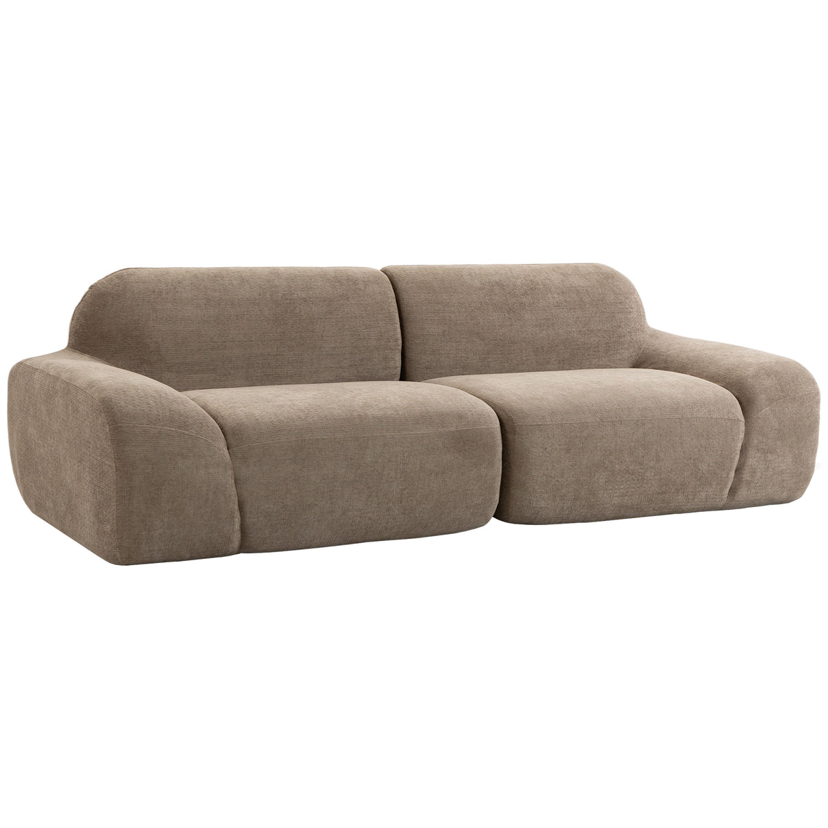 Canapé 3 Places 244 cm, Marron Clair