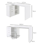 Bureau d'angle droit modulable