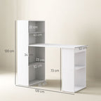 Bureau informatique, 6 compartments ouverts