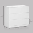 Commode 3 tiroirs, épuré, 80l x 39P x 73H cm