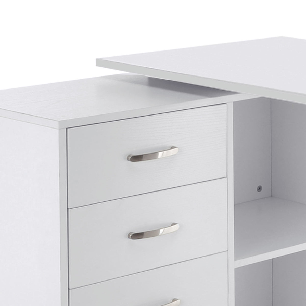 Bureau d'angle droit modulable