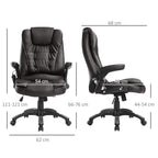 Fauteuil de bureau massant et chauffant électrique, noir