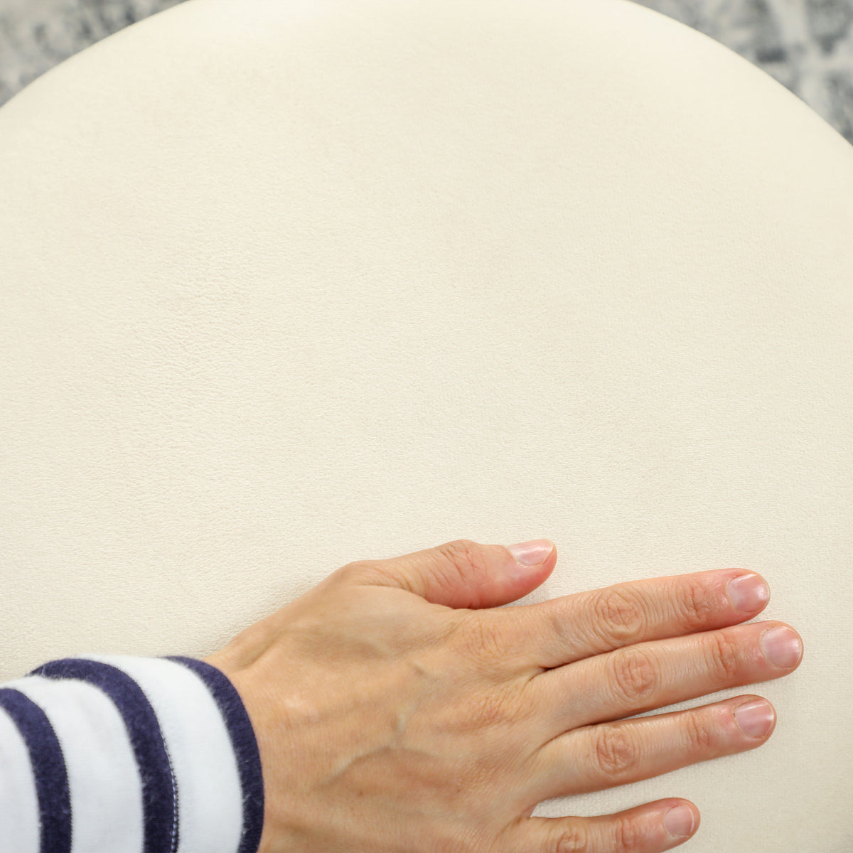 Pouf tabouret repose-pied coffre de rangement 36 x 36 x 44 cm beige