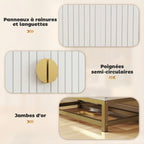 Armoire de cuisine, 12 étagères à portes, 58x29x119,5cm, blanc