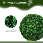 Lot de 2 boules de buis artificielles de 50 cm, vert