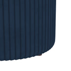 Pouf tabouret repose-pied coffre de rangement en velours 36 x 36 x 44 cm bleu