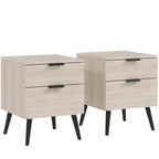 2 tables de chevet - style nordique moderne avec tiroir à deux niveaux 40 x 40 x 50 cm chêne