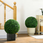 Lot de 2 boules de buis artificielles de 50 cm, vert