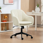 Chaise de bureau, ergonomique, pivotante, fonction de bascule, beige