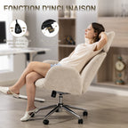 Chaise bureau ergonomique, pivotante, bascule, gris