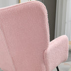 Fauteuil à bascule, structure en acier 71 x 98 x 101 cm rose