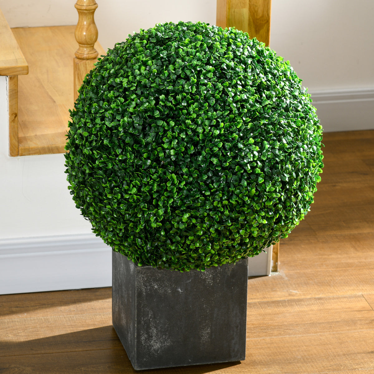 Lot de 2 boules de buis artificielles de 50 cm, vert