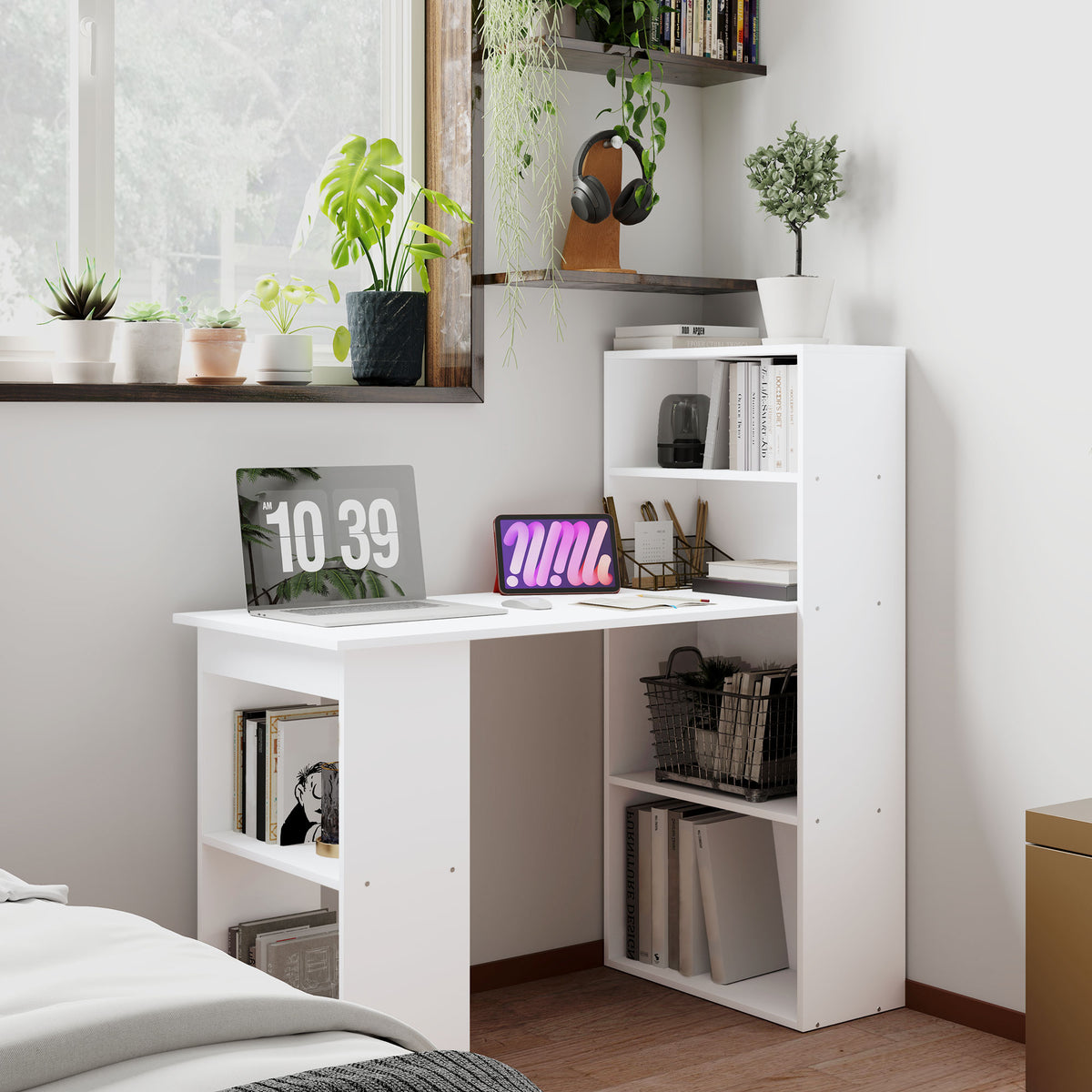 Bureau informatique, 6 compartments ouverts