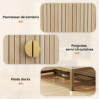 Armoire de cuisine meuble, 12 étagères à portes,58x29x119,5cm, blanc