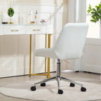 Fauteuil de bureau sans accoudoirs, 52x58x80-90cm, blanc