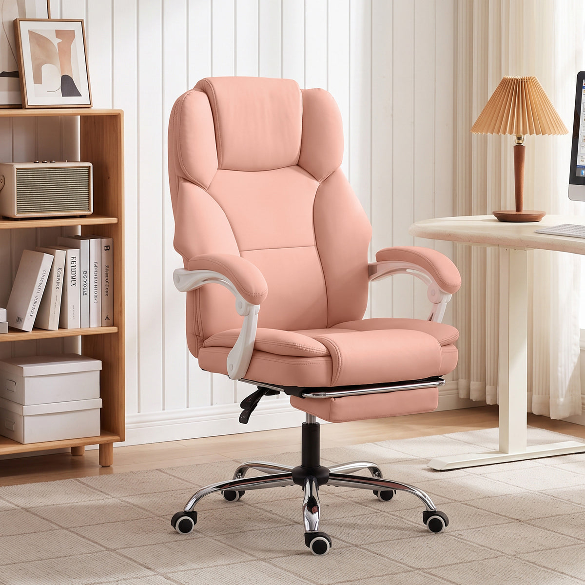 Chaise Bureau Ergonomique, Inclinable, Rose