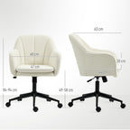 Chaise de bureau, ergonomique, pivotante, fonction de bascule, beige