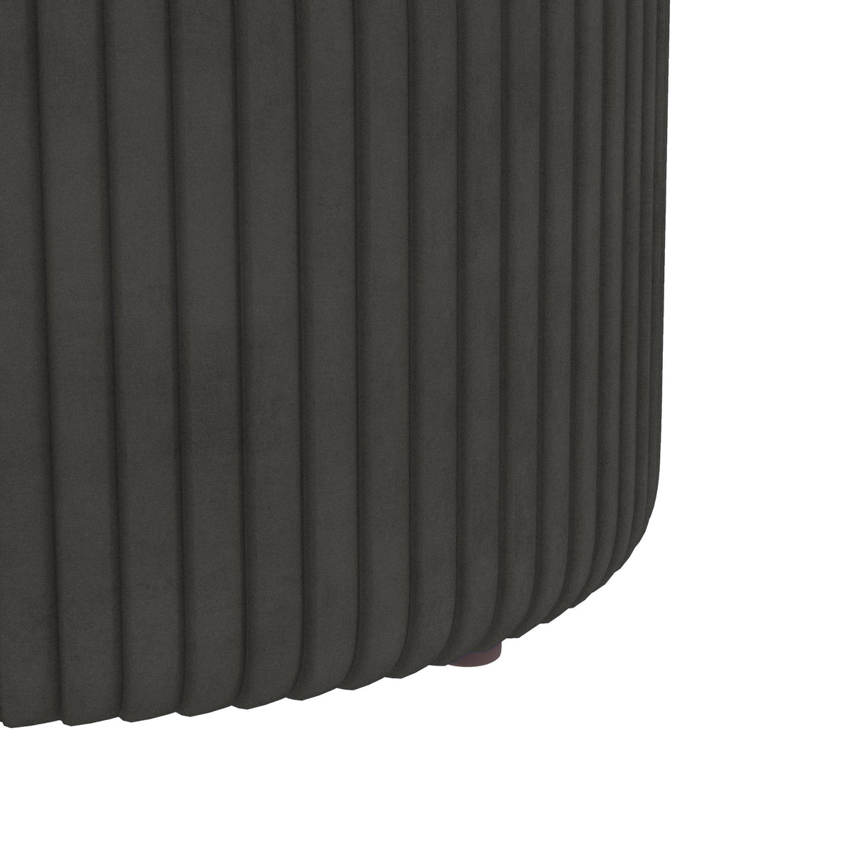 Pouf tabouret repose-pied coffre de rangement en velours 36 x 36 x 44 cm gris
