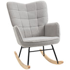 Fauteuil à bascule, structure en acier 71 x 98 x 101 cm Gris clair