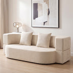 Canapé Convertible 2 Places, Canapé-Lit 190cm, Beige