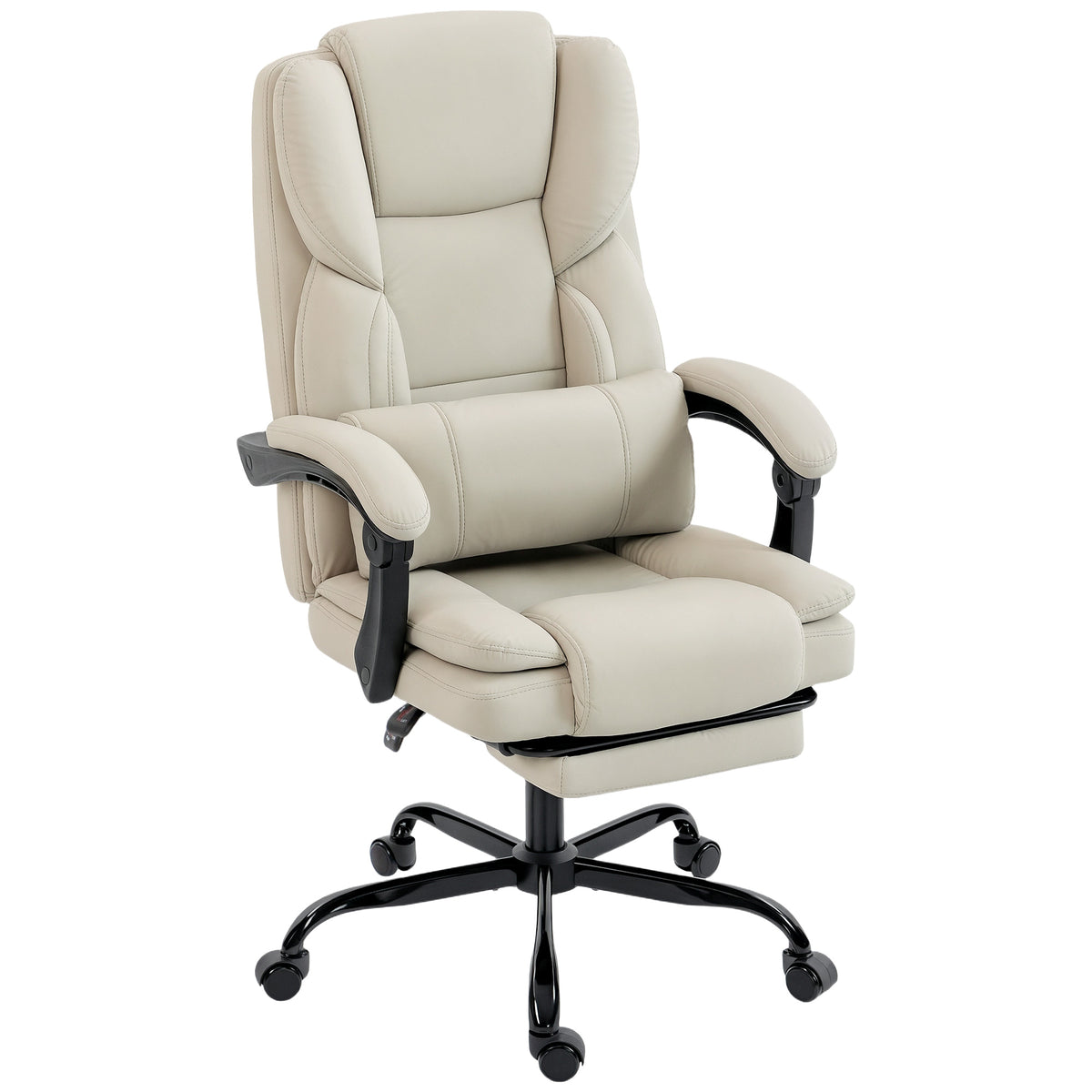 Chaise Bureau Ergonomique, 65x67x111-119cm, Beige