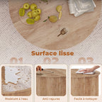 Table basse relevable, compartiment caché et plateau à fermeture douce, bois naturel