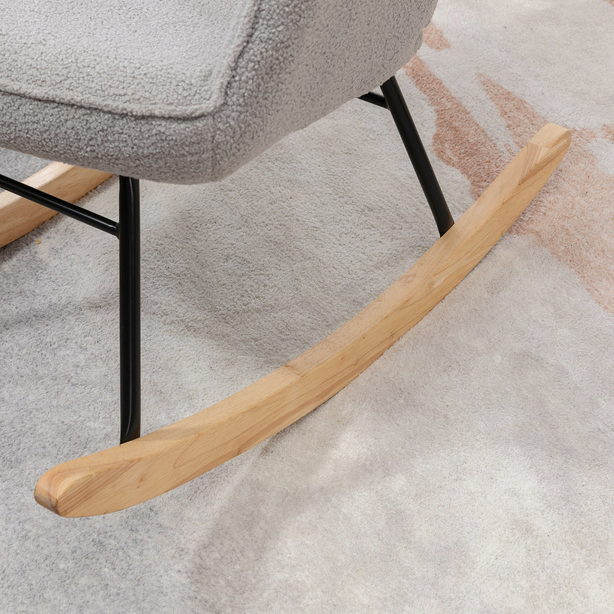 Fauteuil à bascule, structure en acier 71 x 98 x 101 cm Gris clair