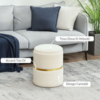 Pouf tabouret repose-pied coffre de rangement 36 x 36 x 44 cm beige